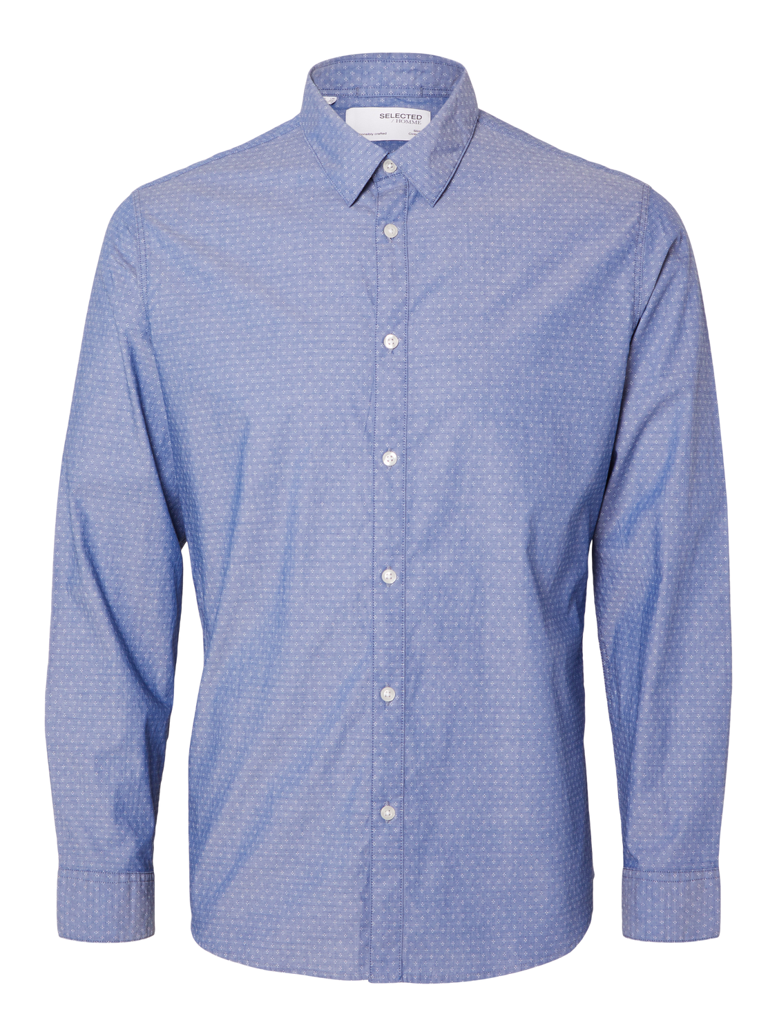 SLHSLIMFREDDIE-CAMP Shirts - Light Blue